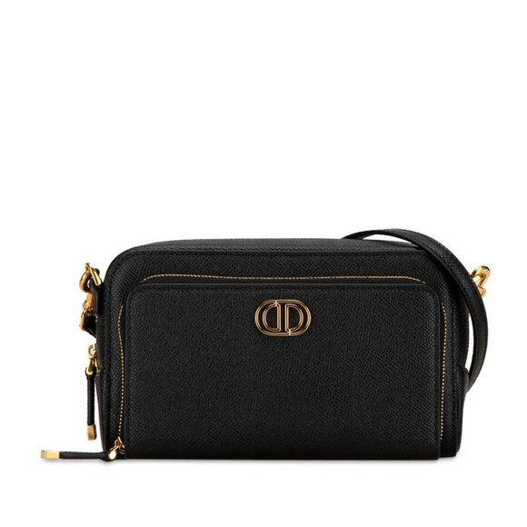 DIOR Black Leather Shoulder Bag - Picture 1 of 11